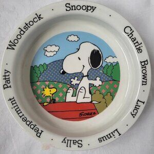 Vintage Peanuts Child's Bowl featuring Snoopy